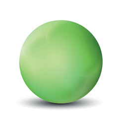 Wall Mural - glass green ball or precious pearl. glossy realistic ball, 3d sphere. abstract vector illustration h