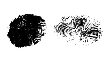 Wall Mural - detailed fingerprint on grunge background symbolizing identity verification. vector style white and 