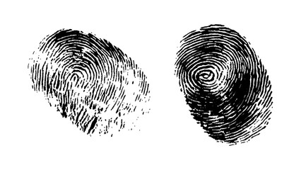 Wall Mural - fingerprint isolated on transparent background. vector abstract fingerprint with modern design and f