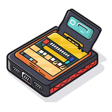 Memory card on white background 
