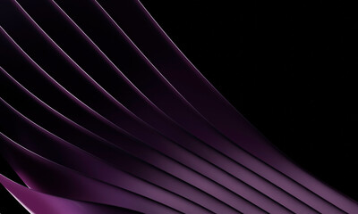 Fototapete - Minimalist Abstract Curved Lines in Dark Purple with Gradient Effect