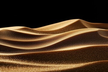 Poster - High-resolution close-up of subtle waveforms in sand under controlled lighting
