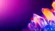 © mudrika - Vibrant close-up of colorful crystals with a soft gradient background, showcasing intricate details