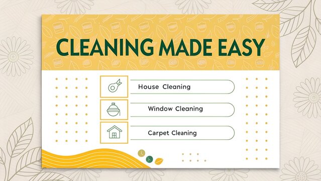 cleaning made easy post-flyer template design
