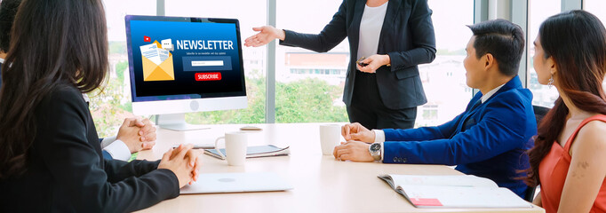 Poster - newsletter signup page on computer for customer to subscribe snugly newsletter update information to