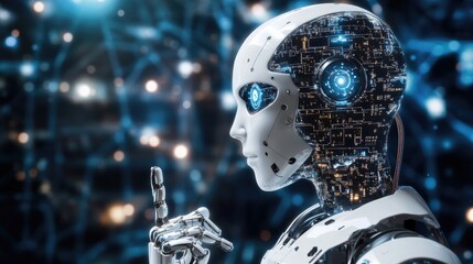 Poster - A futuristic concept of AI-powered time scheduling and intelligent task prioritization.