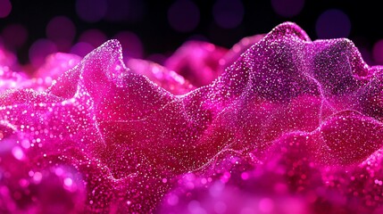 Leinwandbilder - Abstract pink and purple particle wave background.