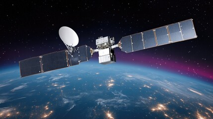 Poster - A satellite networking system providing global high-speed internet connectivity.