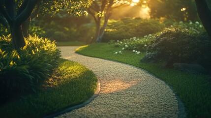 Wall Mural - Sunset in Park