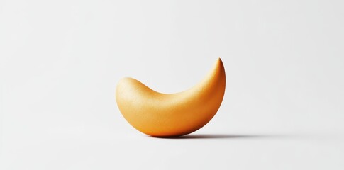 Poster - A single crescent shape object appears on a white background