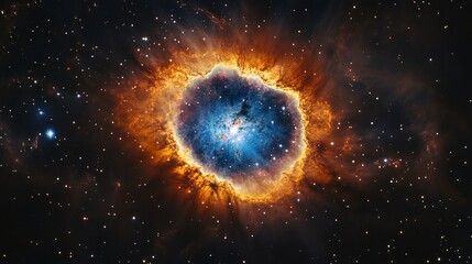 Wall Mural - A breathtaking view of the Helix Nebula a large planetary nebula located in the constellation Aquarius