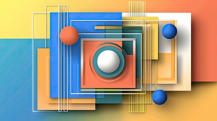 Poster - a smooth, layered geometric abstract background with a vibrant color gradient effect.