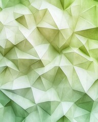 Poster - Abstract polygonal surface with green gradient color scheme creating a modern geometric background for creative projects and presentations