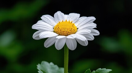 Poster - A white flower with yellow center is in the foreground