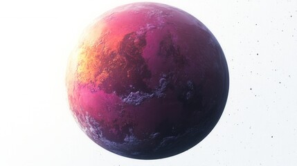 Poster - Captivating cosmic sphere with vibrant hues and intricate surface texture against a starlit backdrop
