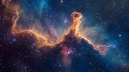 Wall Mural - A detailed infrared view of the Carina Nebula revealing intricate starforming regions hidden within cosmic clouds