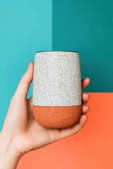 Aufkleber - Minimalist Smart Home Ceramic Voice Assistant Ergonomic Dual-Tone Design Showcasing Modern Tech Aesthetic for Connected Living Experiences