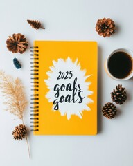 Poster - Intentional Living 2025 Mindful Goal Setting with Cozy Minimalist Aesthetic - Wellness Productivity Visualization for Digital Planners and Personal Development