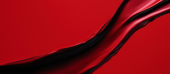 Poster - Liquid Red Abstract: A dynamic, swirling flow of rich, vibrant red liquid artfully dances against a plain background, creating a captivating visual display that evokes feelings of movement and energy.