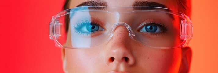 Poster - Futuristic Wellness Tech Next-Gen AR Smartglasses Illuminating Personalized Health Insights for Millennial Performance Optimization in High-Definition Immersive Experience