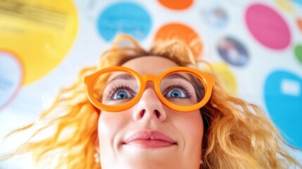 Fototapete - Vibrant Gen Z Market Research Playful Data Visualization with Bold Optical Innovation - Expressive Consumer Insights and Creative Feedback Dynamics