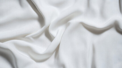 Poster - Elegant Drapery: A close-up shot showcases the graceful folds and soft texture of flowing fabric, creating a sense of fluidity, luxury, and understated elegance.