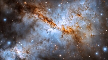 Wall Mural - A spectacular view from space highlighting a galaxy and its surrounding starlit universe