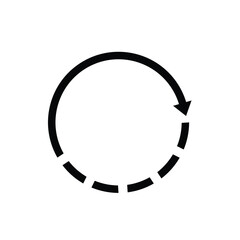 Fototapete - Single headed red arrow icon in circle. One ended arrow illustration. Multi colored single headed arrow in circle. Replaceable vector design.