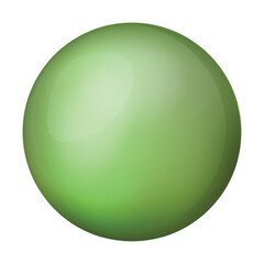 Wall Mural - glass green ball or precious pearl. glossy realistic ball, 3d abstract vector illustration highlight