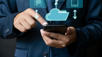 Poster - Seamless Data Transfer: Cloud-Based Solutions for Optimized Business Workflow. Secure Mobile Uploads and Backups. Streamline Your Digital File        