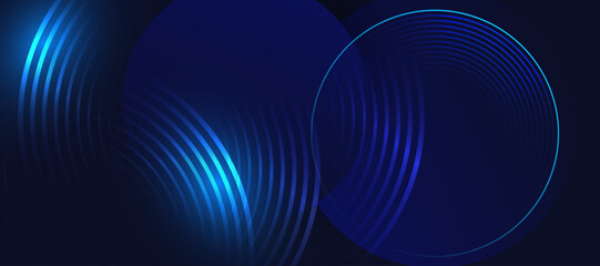 Poster - Abstract blue modern background with. Dynamic geometric shapes. Vector illustration.