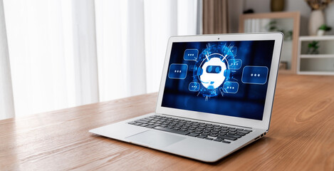 Poster - chatbot software application for modish online business that automatically reply to customer questio
