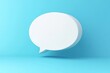 © Alina - Paper speech bubble on blue background with empty space for text