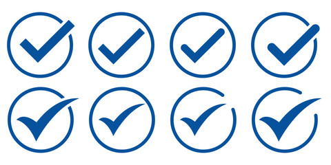 Poster - Blue tick verified badge icon social media official account sign symbol