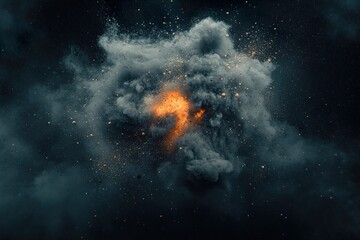 Wall Mural - floating stardust, particles, and embers