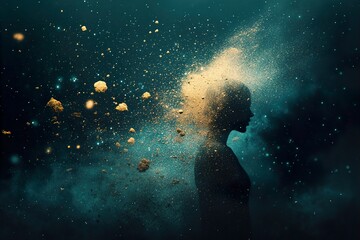 Wall Mural - floating stardust and embers
