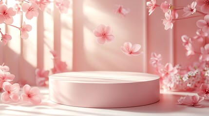 Poster - Pink Sakura Podium Scene