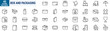 © Ruslan Ivantsov - Box and Packaging web line icon set. Set of 40 outline icons related to cargo, box, pack, crumpled box, delivery, pack box and others. Vector illustration