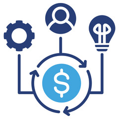 Poster - Business Model Two Color Icon