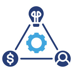 Poster - Business Model Two Color Icon