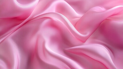 Poster - Soft pink silk fabric with gentle folds and texture. Elegance and luxury concept
