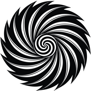 black and white spiral