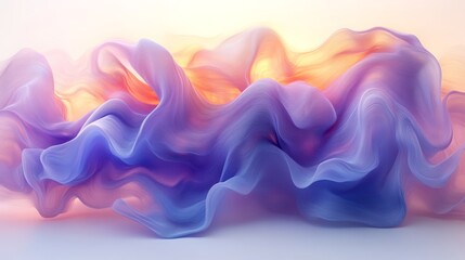Aufkleber - Colorful abstract wave pattern in purple and orange hues, artistic design concept
