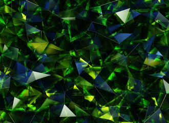 Poster - Luxury Abstract Realistic Green Texture Reflection Close Up Background 3D rendering	
