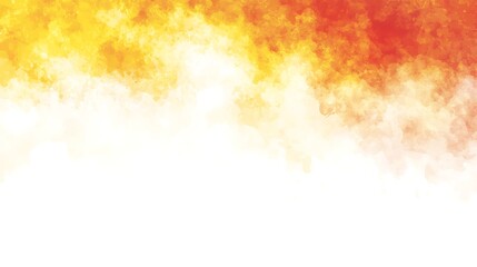 Poster - Fiery Watercolor Texture Background with Gradient from Red to Yellow