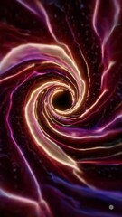 Poster - Colorful energy vortex swirl: dynamic cosmic motion with neon trails