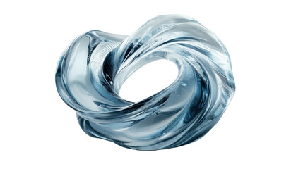 Poster - Abstract transparent wavy swirling water ring on alpha channel