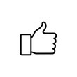 © LUNARA - Like icon logo design. Thumbs up sign and symbol. Hand like