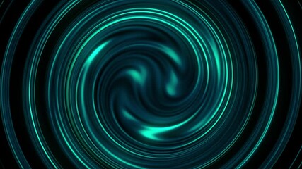 Poster - Cyan concentric circles creating a mesmerizing visual effect on a swirling liquid background.