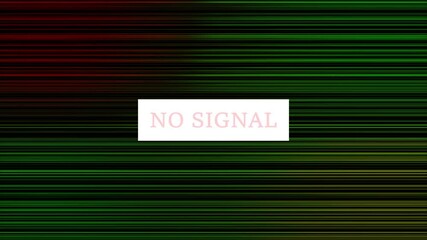 Poster - No signal TV error background with glitchy noise and distorted static effect for a digital malfunction concept.